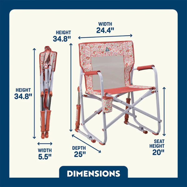 Outdoor Freestyle Rocker Portable Folding Rocking Chair