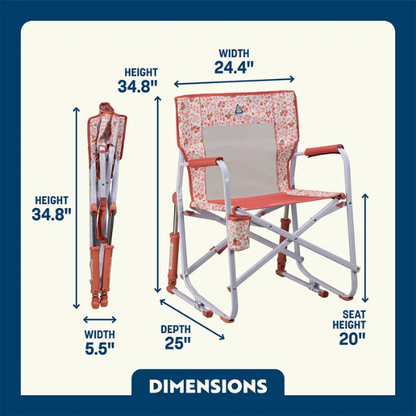 Outdoor Freestyle Rocker Portable Folding Rocking Chair